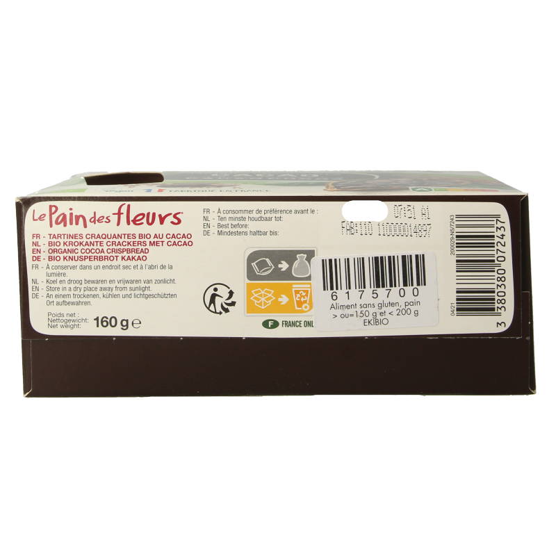 Pain Des Fleurs Krokante bio crackers met cacao bio - Afbeelding 6