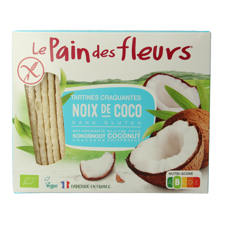 Pain Des Fleurs Krokante bio crackers met kokos bio
