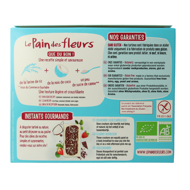 Pain Des Fleurs Krokante bio crackers met kokos bio - Afbeelding 4