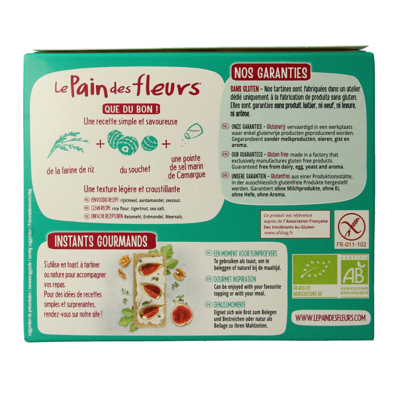 Pain Des Fleurs Krokante bio crackers met aardamandel bio - Afbeelding 3