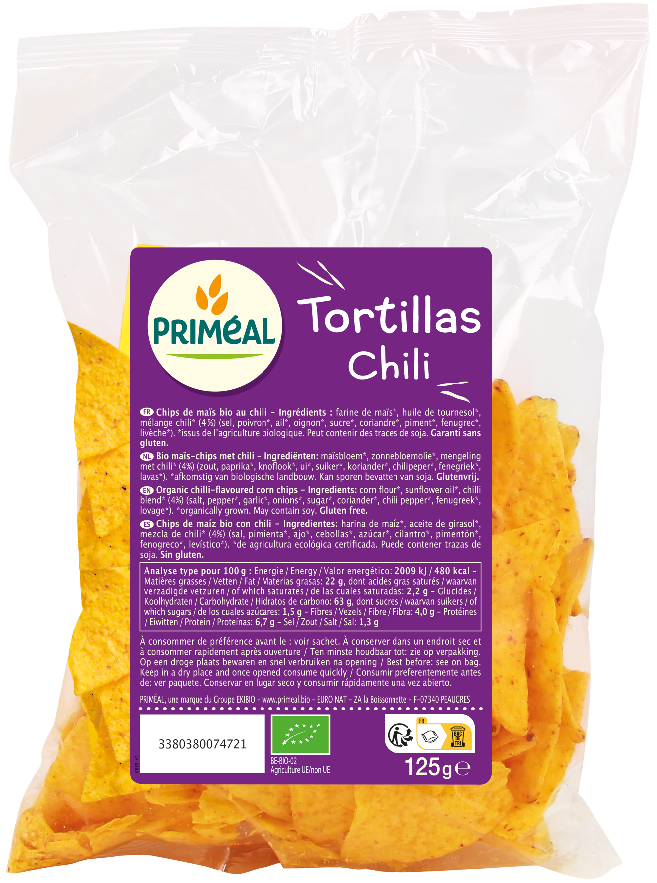 Primeal Tortillas chili bio