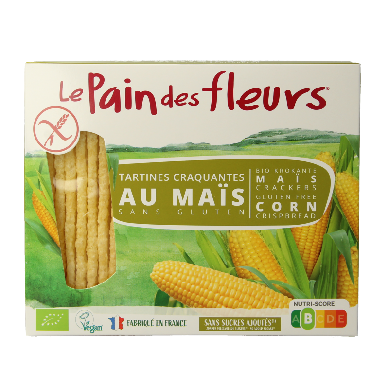 Pain Des Fleurs Mais rijst crackers bio