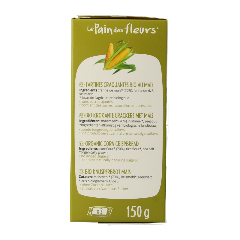Pain Des Fleurs Mais rijst crackers bio - Afbeelding 2