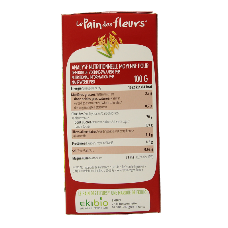 Pain Des Fleurs Haver crackers bio - Afbeelding 4