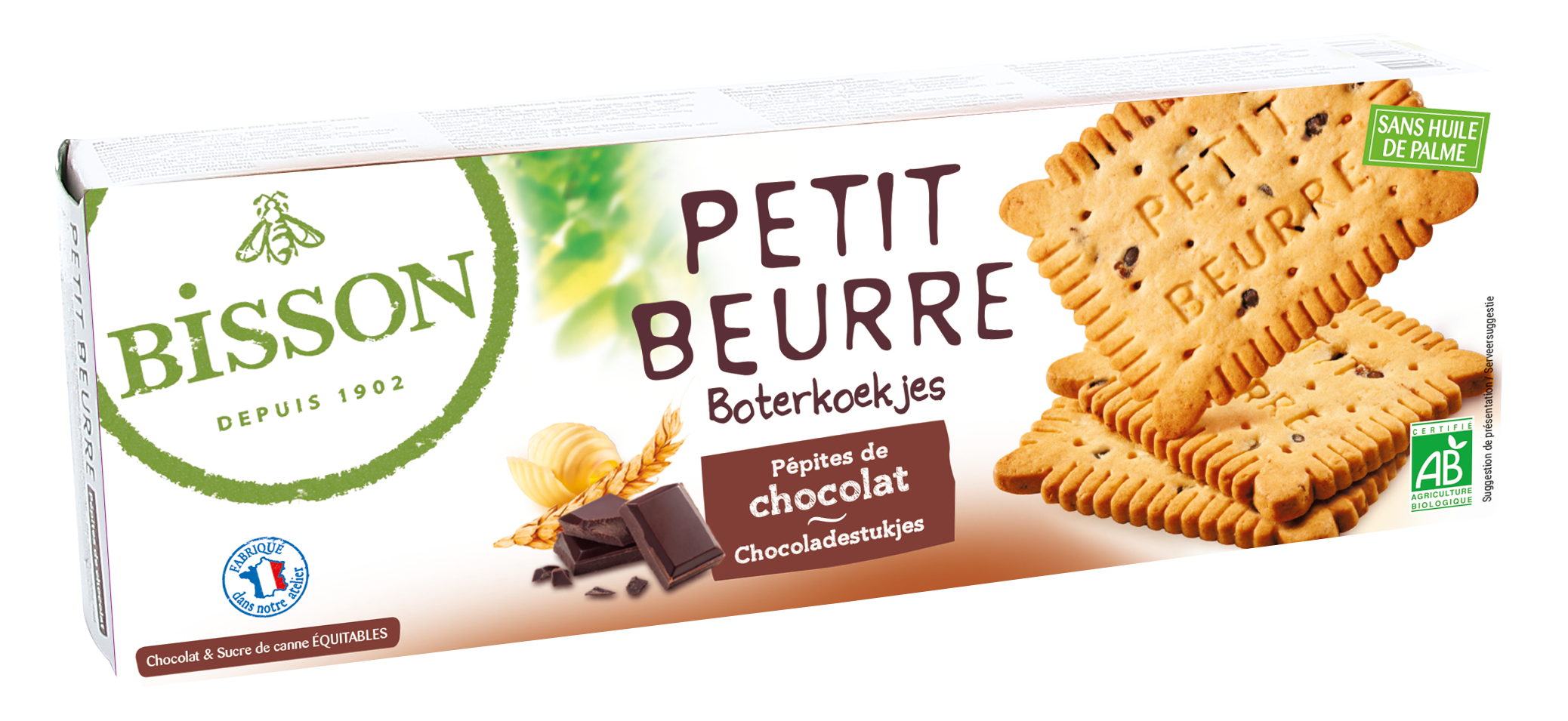 Bisson Biscuitjes met stukjes chocola petit beurre bio