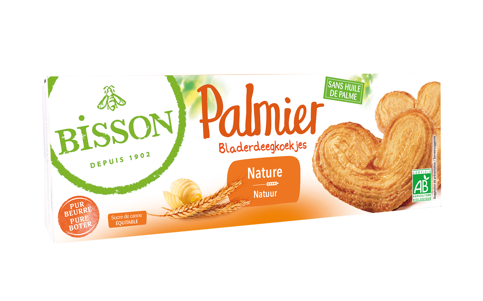 Bisson Palmier bladerdeegkoekjes bio