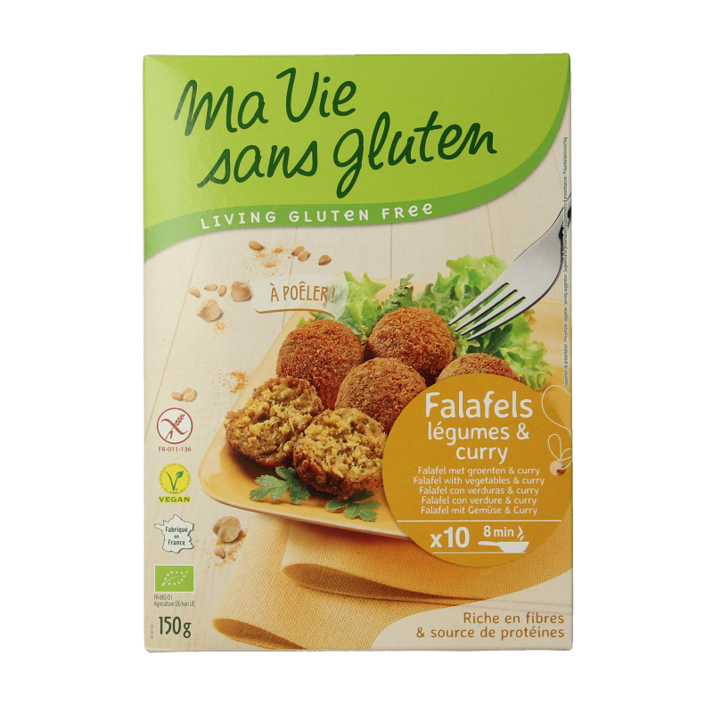 Ma Vie Sans Falafel met groente & curry glutenvrij bio