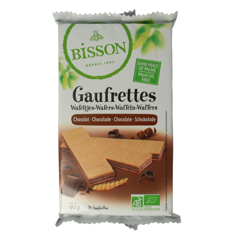 Bisson Chocolade wafels gaufrettes bio