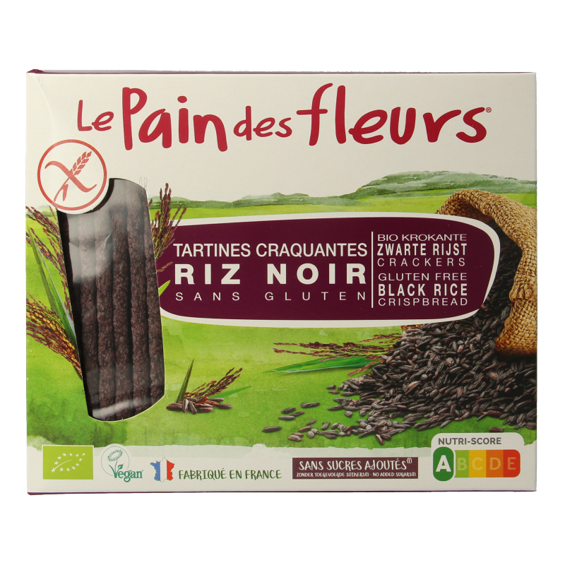 Pain Des Fleurs Zwarte rijst crackers bio