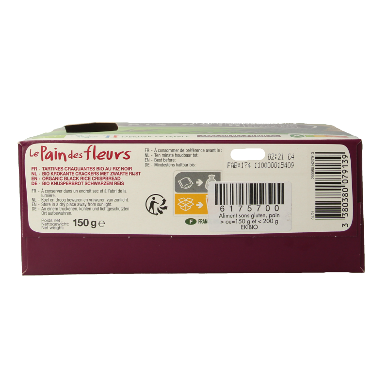 Pain Des Fleurs Zwarte rijst crackers bio - Afbeelding 6