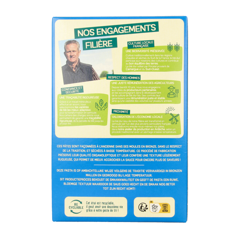 Primeal Rubanelle halfvolkoren pasta bio - Afbeelding 3