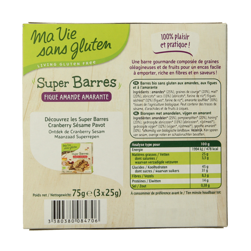 Ma Vie Sans Super repen amandel vijg amarant glutenvrij bio - Afbeelding 2