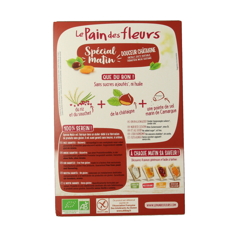 Pain Des Fleurs Special matin kastanje ontbijtcrackers bio - Afbeelding 3