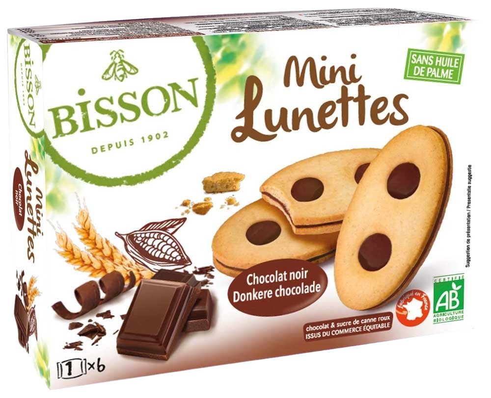 Bisson Gevulde chocoladekoekjes mini lunettes bio