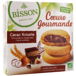 Bisson Gevulde koekjes hazelnoot choco bio