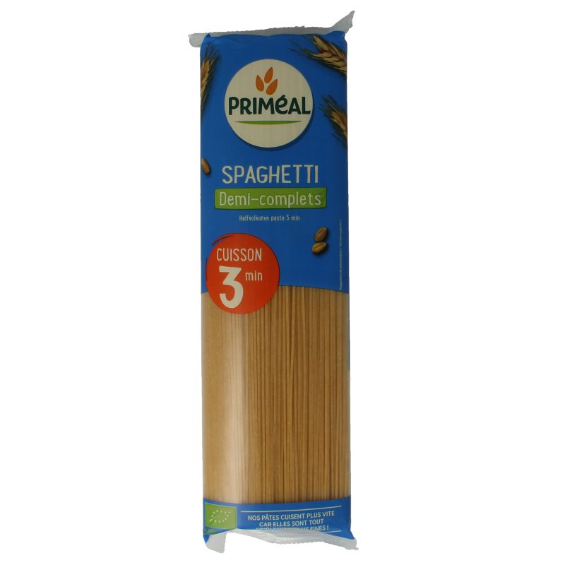 Primeal Spaghetti halfvolkoren snelkokend bio