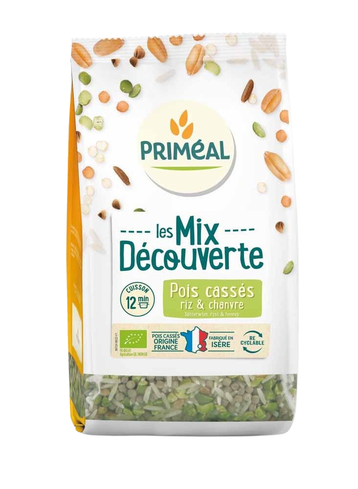 Primeal Mix met spliterwten, rijst & hennep bio