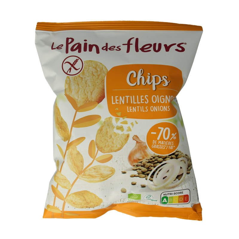 Pain Des Fleurs Chips met linzen en ui bio