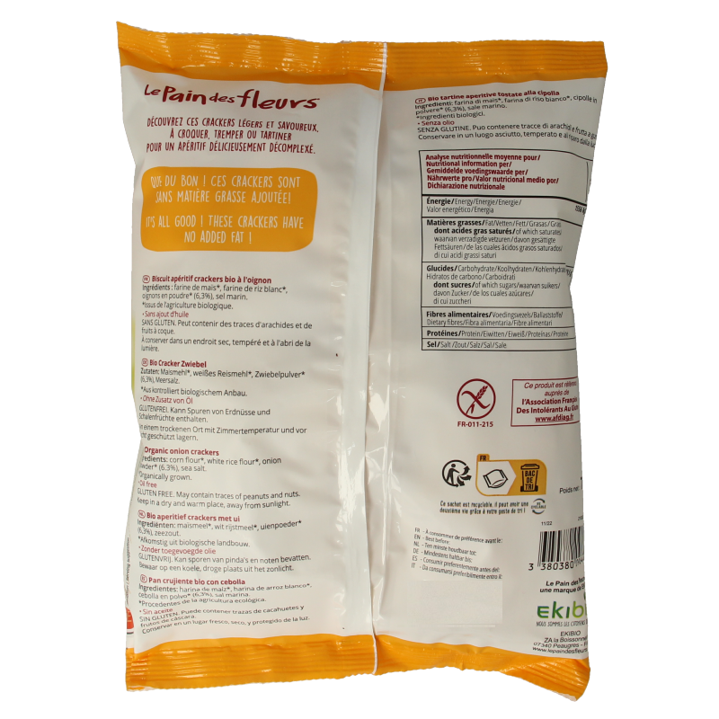 Pain Des Fleurs Salty snack uiencrackers glutenvrij bio - Afbeelding 2