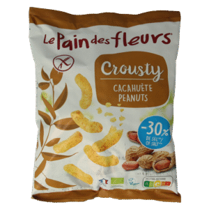 Pain Des Fleurs Chips gepoft pinda -30% zout glutenvrij vegan bio