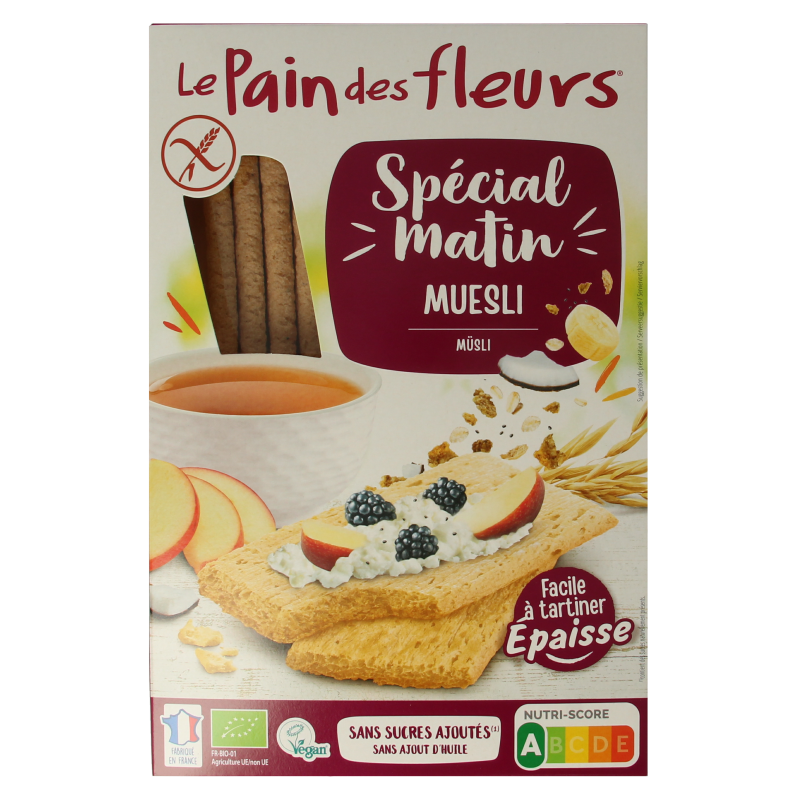 Pain Des Fleurs Special matin muesli ontbijtcrackers bio