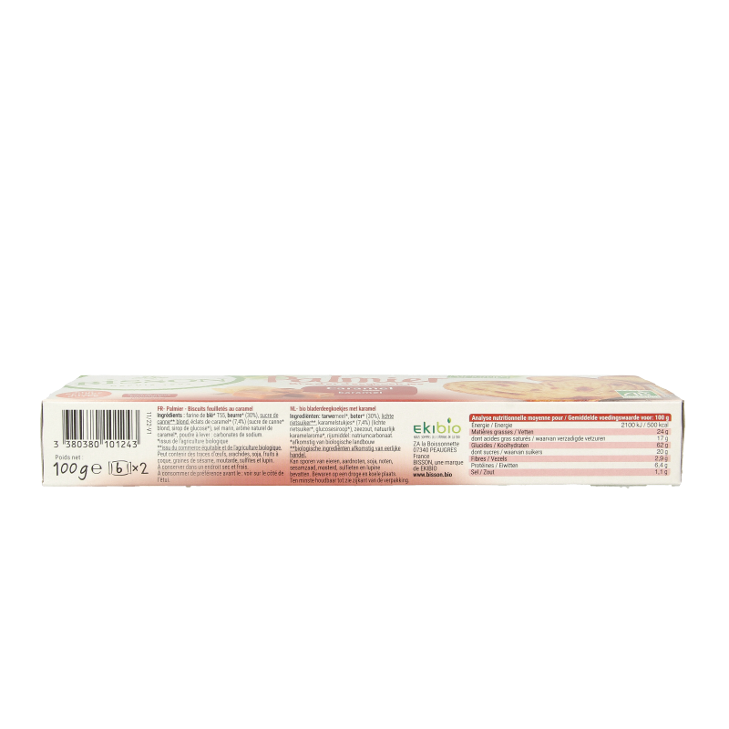 Bisson Palmier bladerdeegkoek caramel bio - Afbeelding 4