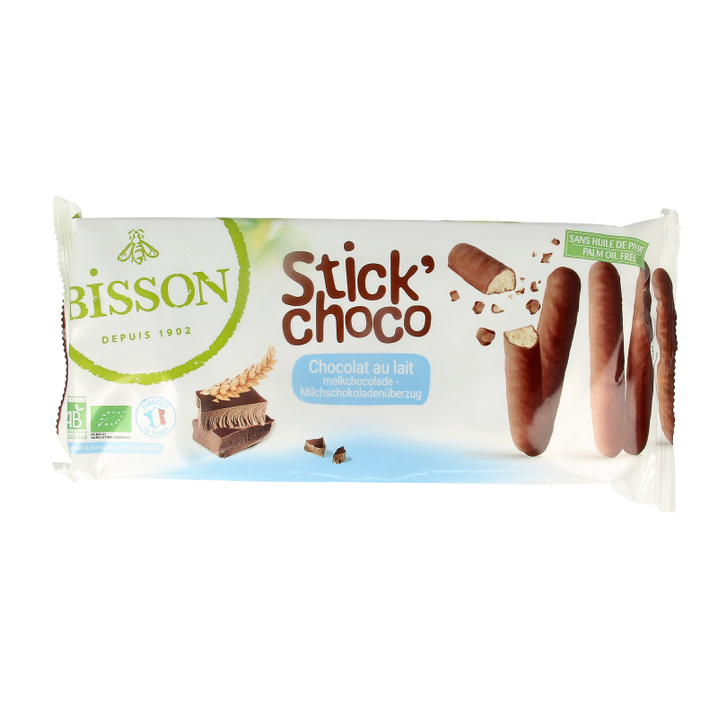 Bisson Stick choco melkchocolade bio