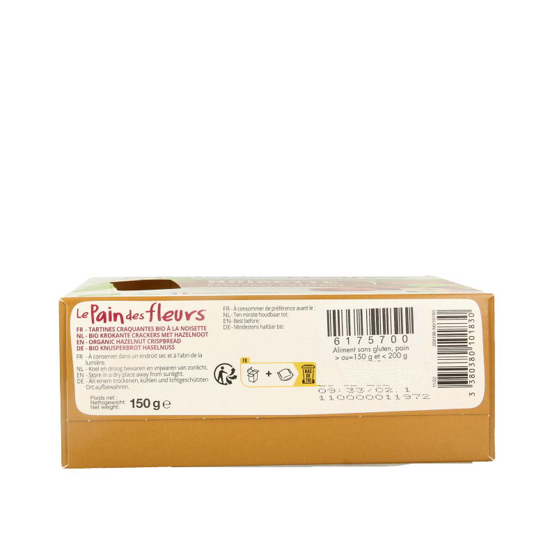 Pain Des Fleurs Krokante bio crackers met hazelnoot glutenvrij - Afbeelding 5