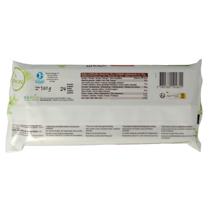 Bisson Stick choco pure chocolade bio - Afbeelding 2