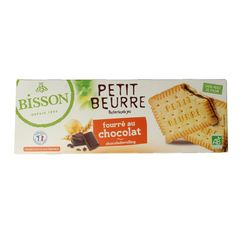 Bisson Petit beurre biscuit met chocolade bio