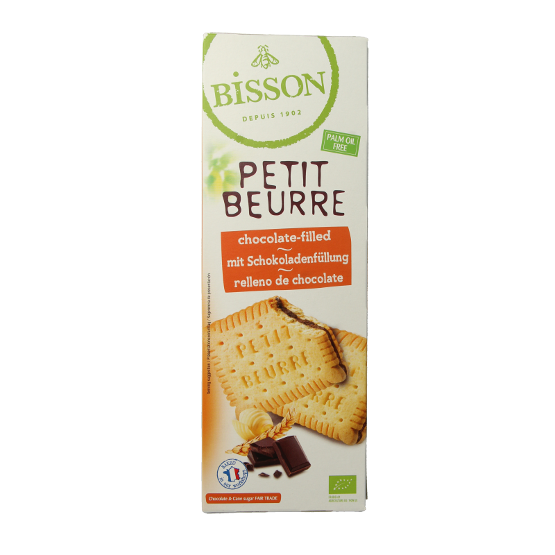 Bisson Petit beurre biscuit met chocolade bio - Afbeelding 3