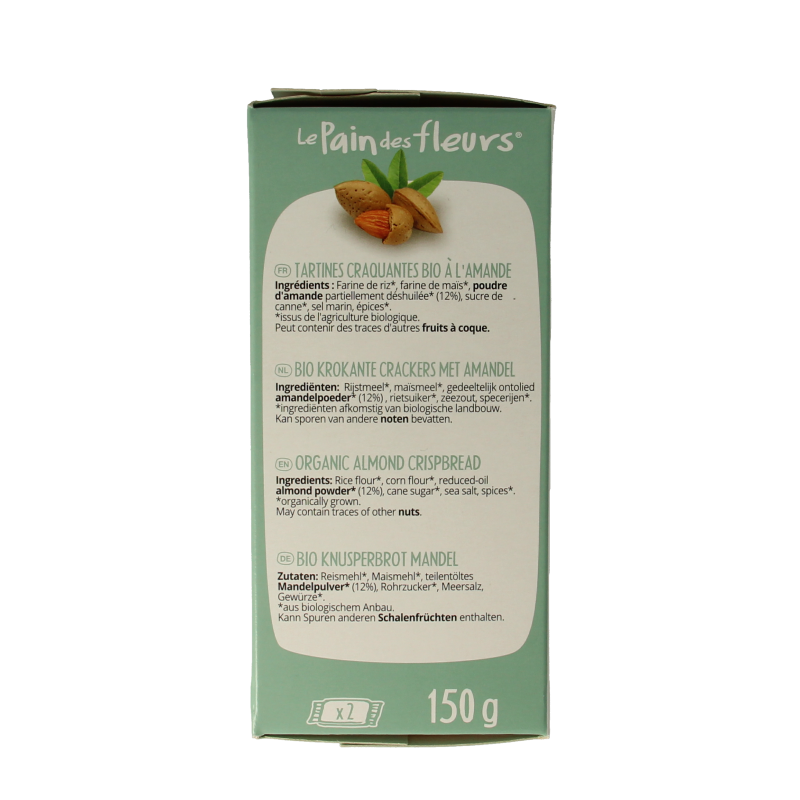 Pain Des Fleurs Crackers met amandel bio - Afbeelding 2
