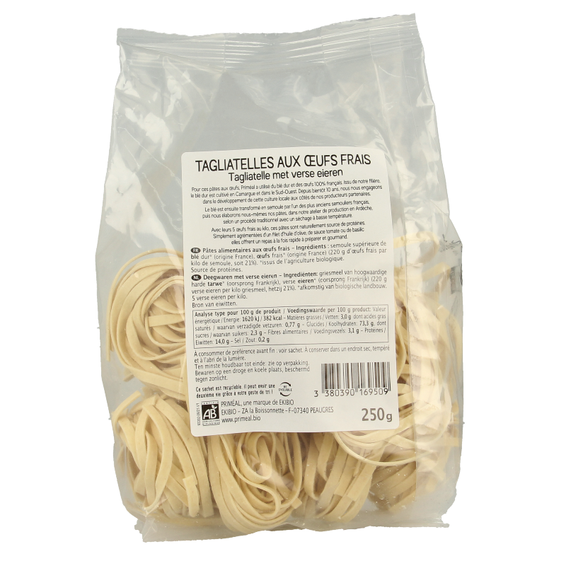 Primeal Tagliatelle met verse eieren bio - Afbeelding 2