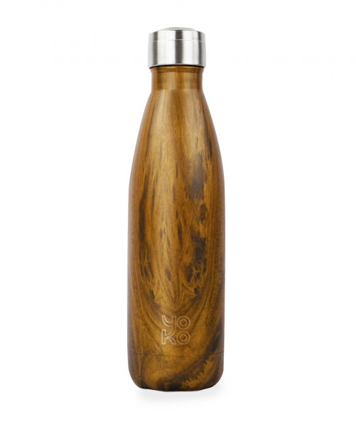 Yoko Drinkfles wood isotherm 500ml