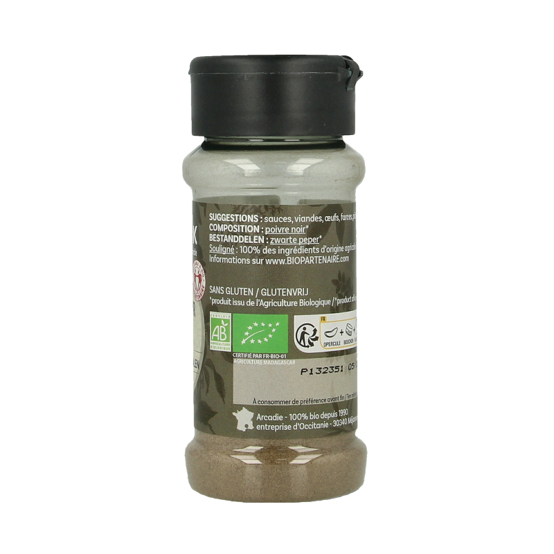 Cook Zwarte peper gemalen bio - Afbeelding 3