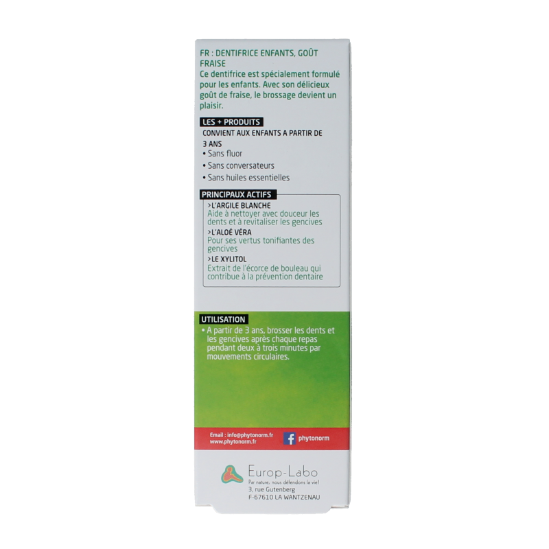 Phytonorm Dragondent tandpasta kind aardbei - Afbeelding 4