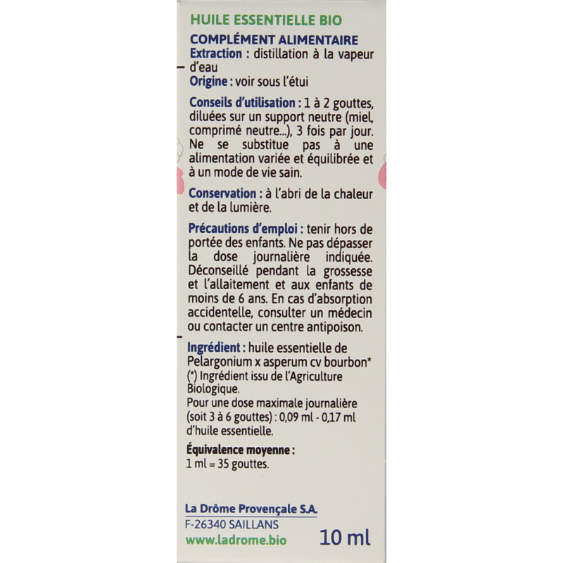 Ladrome Roos geranium olie bio - Afbeelding 4