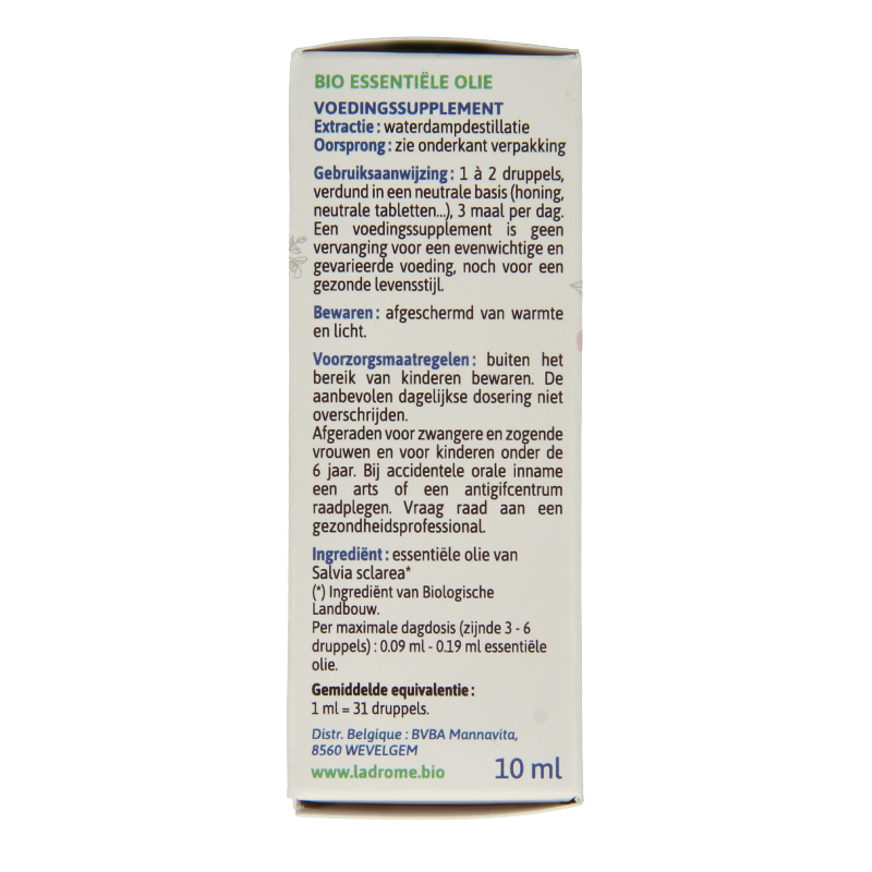 Ladrome Scharlei olie bio - Afbeelding 4