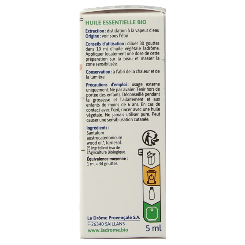 Ladrome Sandelhout olie bio - Afbeelding 3