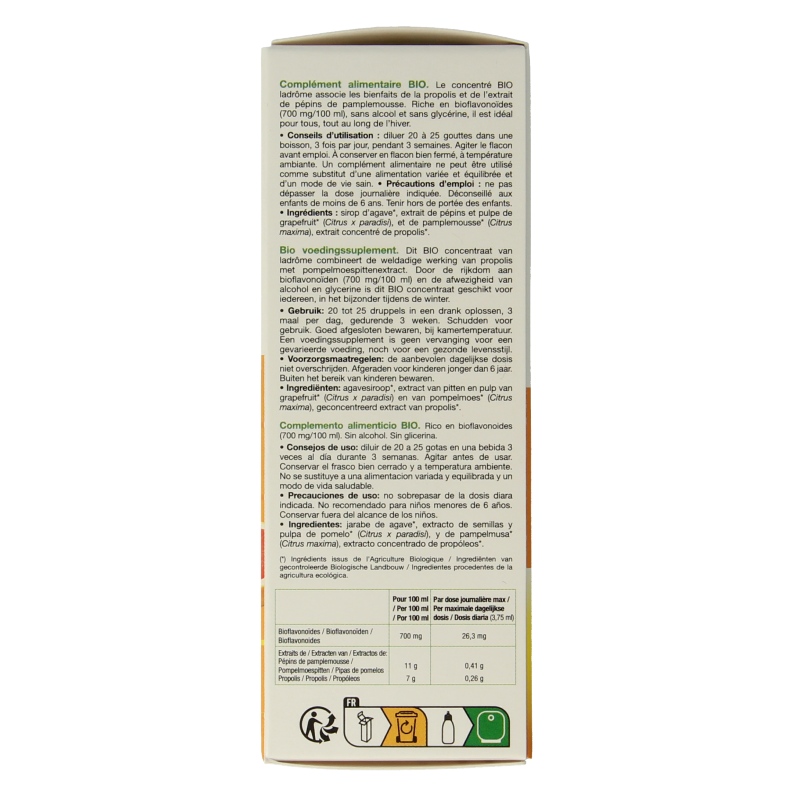 Ladrome Propolis pompelmoes pit concentraat bio - Afbeelding 3