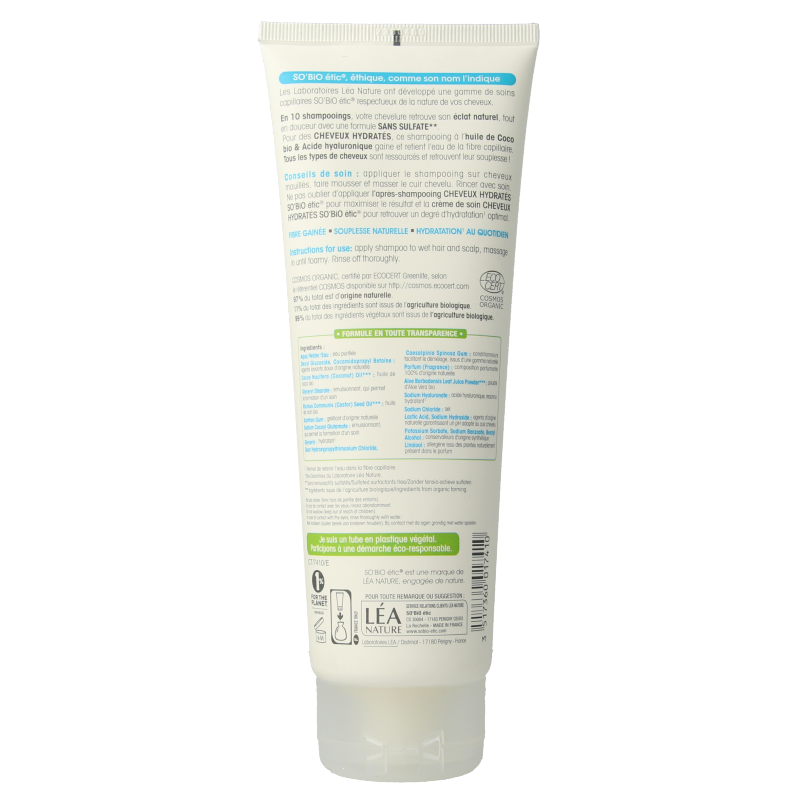 So Bio Etic Shampoo moisturizing coconut & hyaluronic acid - Afbeelding 2