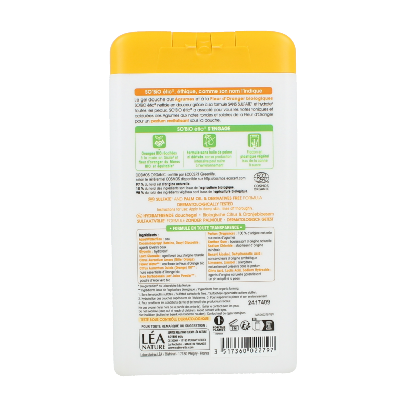 So Bio Etic Showergel citroen orange blossom - Afbeelding 2