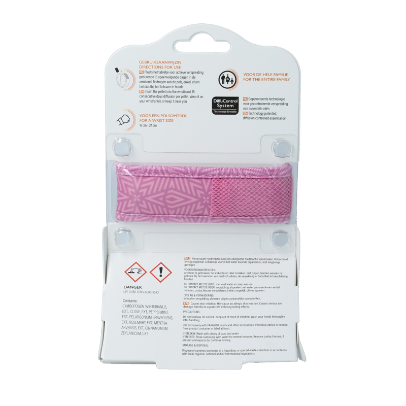 Parakito Anti mug armband volwassenen violet - Afbeelding 2