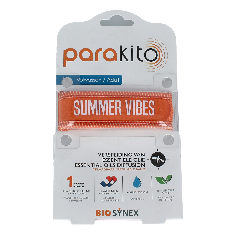 Parakito Anti mug armband volwassenen oranje