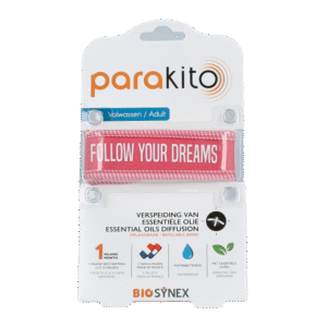 Parakito Anti mug armband volwassenen fuchsia