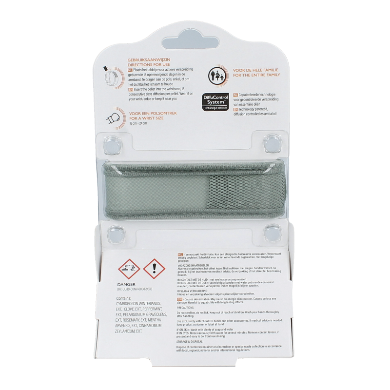 Parakito Anti mug armband volwassenen kaki - Afbeelding 2