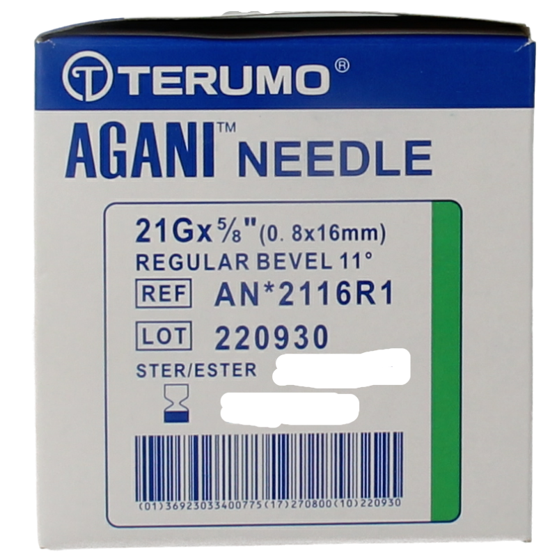 Terumo Injectienaald 21G groen 0.8 x 16 - Afbeelding 2