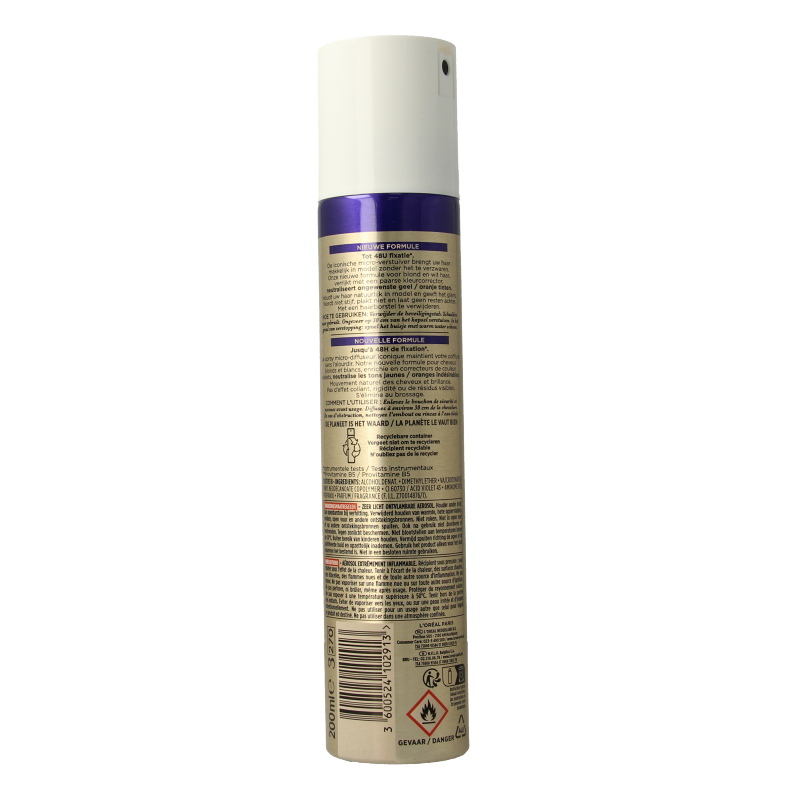 Elnett Purple hairspray sterke fixatie - Afbeelding 2