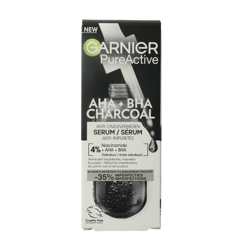 Garnier PureActive AHA + BHA charcoal serum