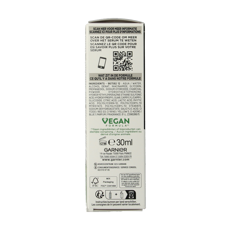 Garnier PureActive AHA + BHA charcoal serum - Afbeelding 2